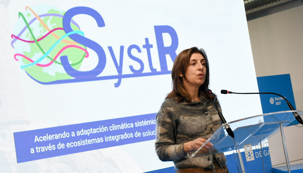 La conselleira de Medio Ambiente, Ángeles Vázquez, en una jornada del programa SystR, a 5 de marzo de 2026.
