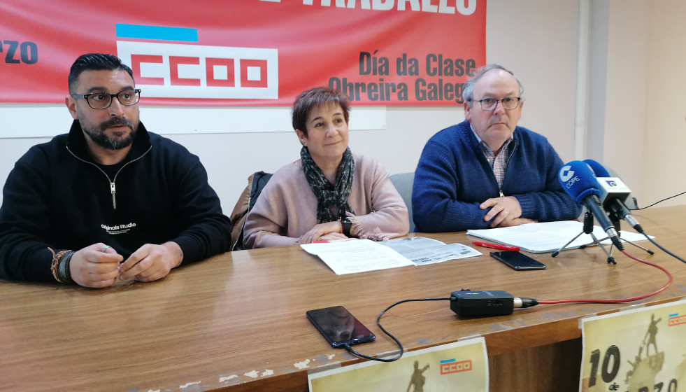 Presentación de los actos del 8M y del 10M de CC.OO. En Ferrol.