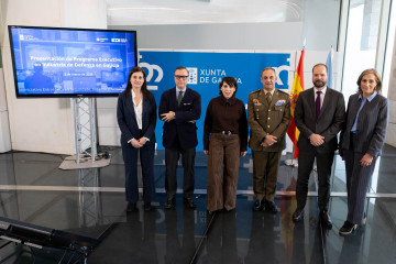 La conselleira de Economía e Industria, María Jesús Lorenzana,en la presentación del Programa Executivo en Industria de Defensa.