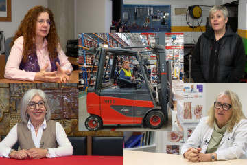 Edita de Lorenzo (arriba izq.), Lolymar Fernández (arriba dcha), Mari Carmen Abril (abajo izq.), Elena López (abajo dcha) y Ana Caballero (centro).