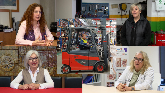 Edita de Lorenzo (arriba izq.), Lolymar Fernández (arriba dcha), Mari Carmen Abril (abajo izq.), Elena López (abajo dcha) y Ana Caballero (centro).
