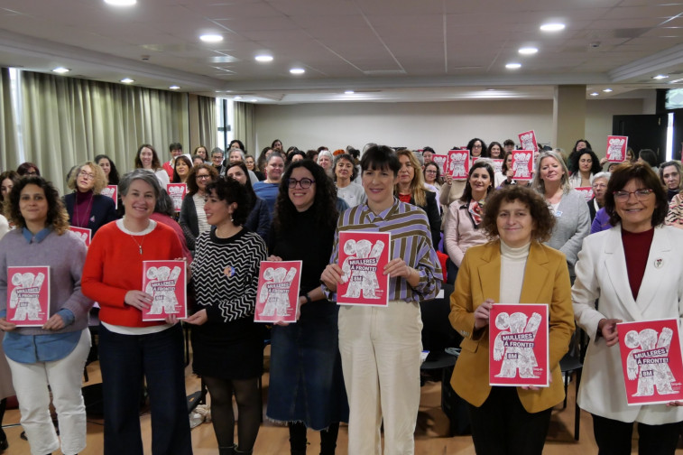 La portavoz nacional del BNG, Ana Pontón, en una jornada de reflexión con alcaldesas de su formación