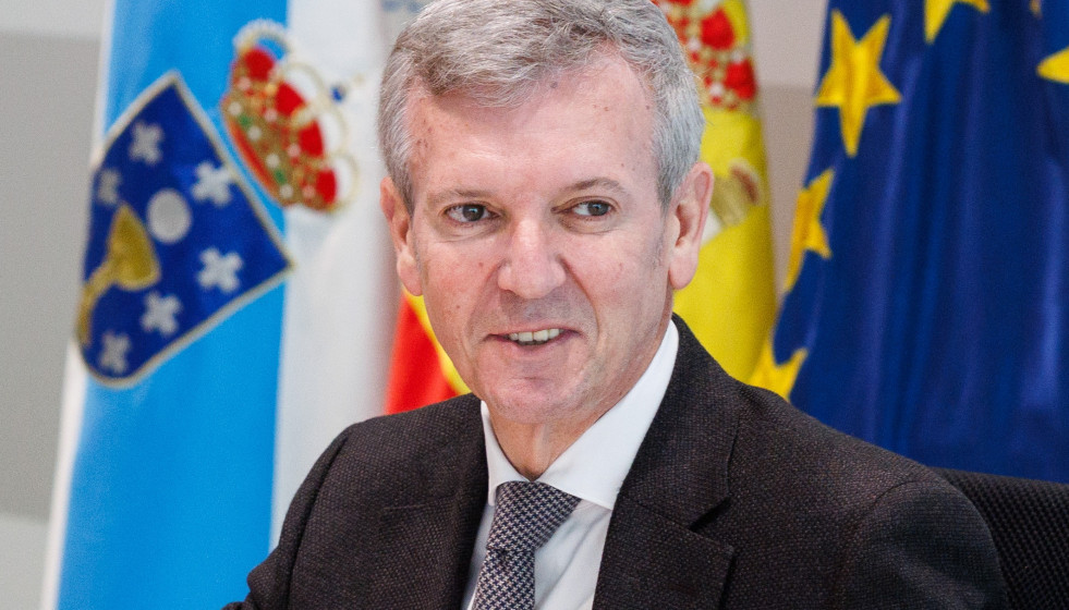 O titular do Executivo galego, Alfonso Rueda, preside a reunión do Consello da Xunta. Sala do Consello, 09/03/26.