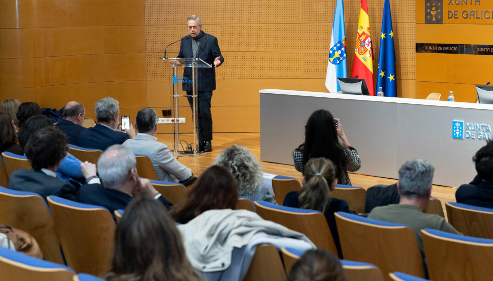 El conselleiro de Sanidade, Antonio Gómez Caamaño, en la jornada 'Enfermidades Raras en Galicia: da Estratexia á Acción'
