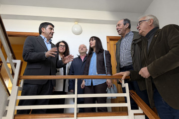 El delegado del Gobierno en Galicia, Pedro Blanco, junto a la alcaldesa de Vilalba, Marta Rouco, en un acto en este municipio lucense