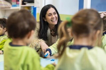 Paula Prado, durante su visita a Culleredo.