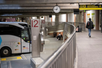 Huelga de autobuses estación