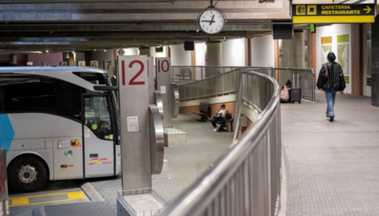 Huelga de autobuses estación