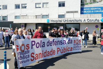 Archivo - Protesta ante el Chuac en demanda de medidas contra las agresiones