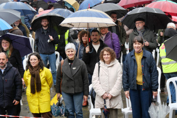 Representantes del BNG en la presentación del protocolo 'Lingua Vital', a 14 de marzo de 2026.