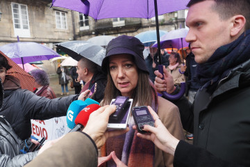 Lara Méndez en la manifestación convocada por 'Parar la guerra'
