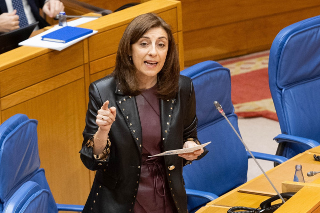 La conselleira de Medio Ambiente, Ángeles Vázquez, en el pleno