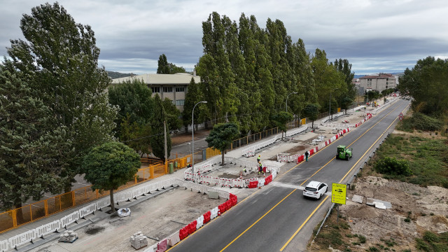 Obras en Xinzo de Limia del Ministerio de Transportes.