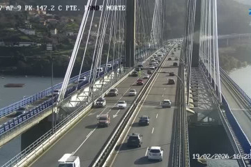 Imagen de un accidente en Rande de la cámara de la DGT.