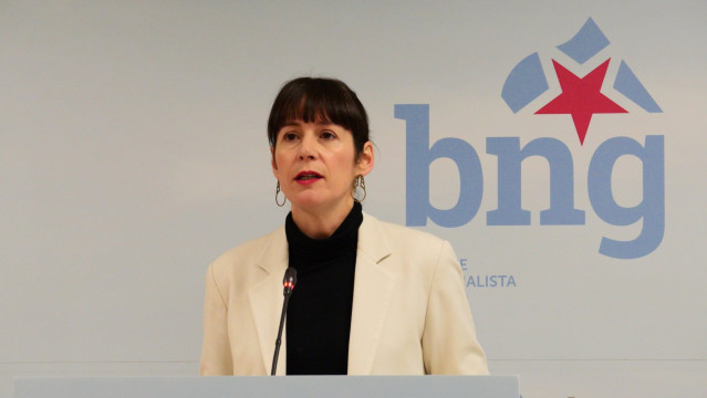 Archivo - La portavoz nacional del BNG, Ana Pontón, en rueda de prensa.