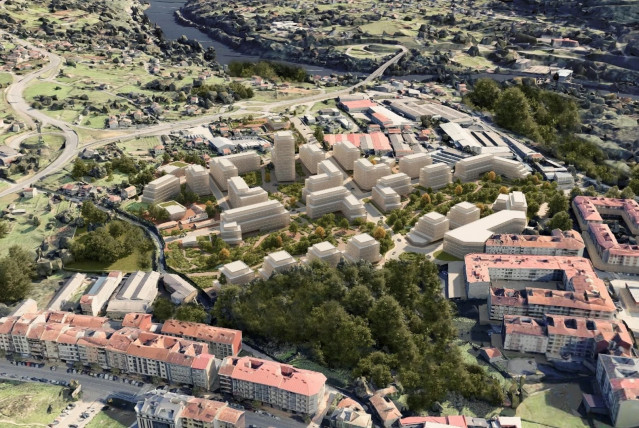 Plano del Proyecto de Interés Autonómico (PIA) en el barrio de O Vinteún, en Ourense