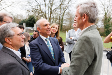 Rueda, durante el acto en Xunqueira de Ambía.