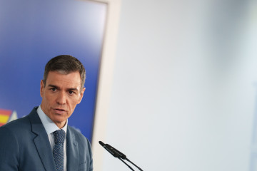 El presidente del Gobierno, Pedro Sánchez, durante una rueda de prensa posterior al Consejo de Ministros extraordinario, en el Palacio de la Moncloa, a 20 de marzo de 2026, en Madrid (España). Sánc