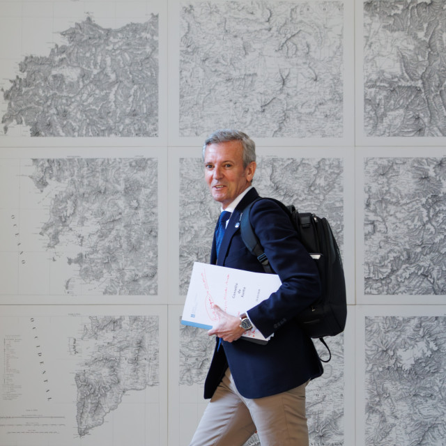 Rueda, antes del Consello de la Xunta.