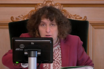 Goretti Sanmartin en el pleno del Concello de Santiago