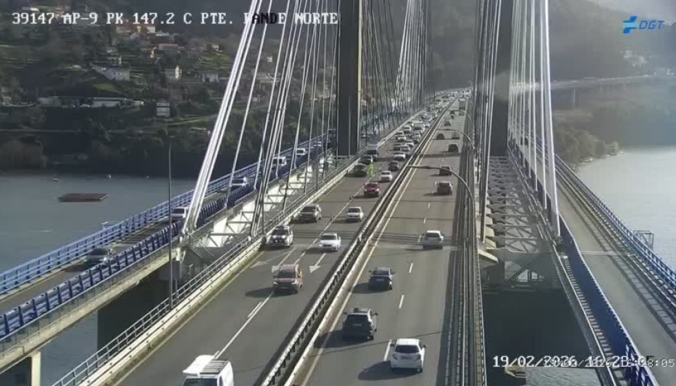 Archivo - Imagen del accidente en Rande de la cámara de la DGT.