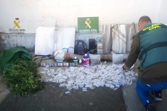 Detenido un vecino de Carballo que cultivaba marihuana y que también distribuía hachís y otras sustancias estupefacientes.