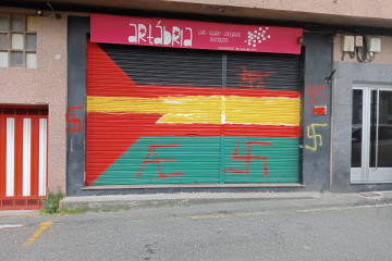 Vandalizan el local de la asociación cultural Artábria, a 28 de marzo de 2026.