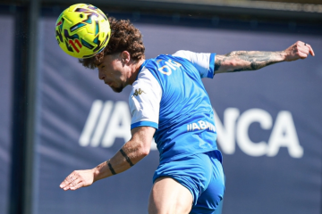 Entrenamiento del Deportivo antes de recibir al Córdoba