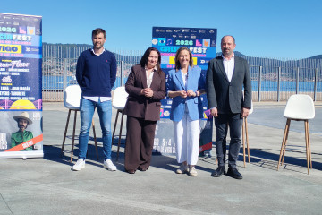 (I-D) El Director Del Galicia Fest, Antonio Casal; La Delegada De La Xunta En Vigo, Ana Ortiz; La Vicepresidenta De La Diputación De Pontevedra, Luisa Sánchez; Y El Director De Turismo De Galicia, X