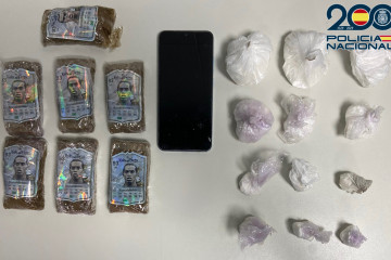 Imagen de la droga intervenida.