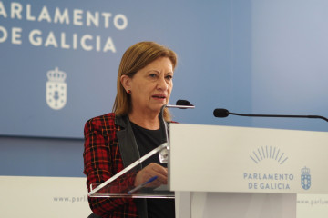 La viceportavoz parlamentaria del PSdeG, Elena Espinosa, en el Parlamento de Galicia