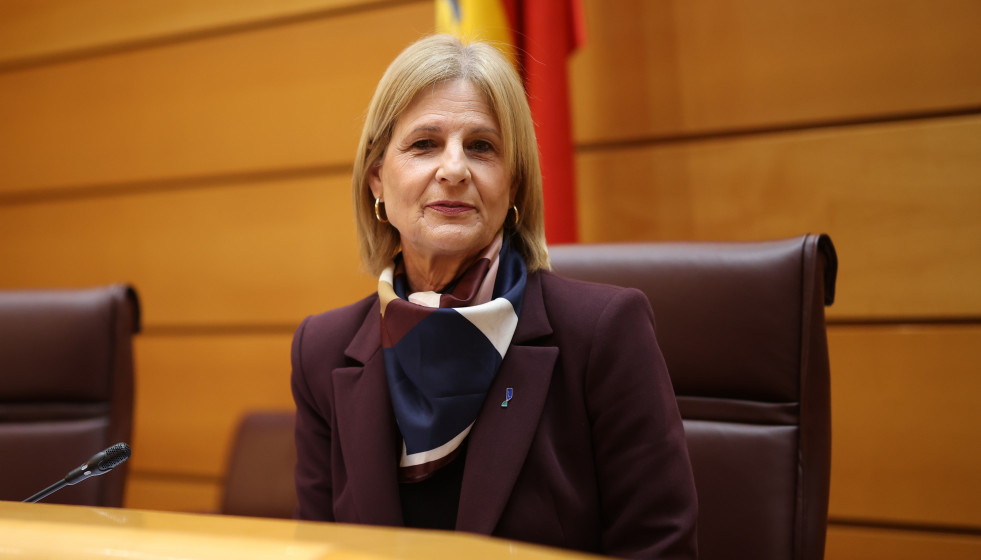 La Presidenta de la Federación Española de Municipios y Provincias (FEMP), María José García-Pelayo Jurado, comparece ante la Comisión General de las Entidades Locales, en el Senado, a 11 de mar