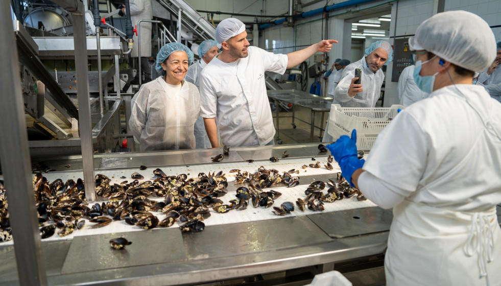 Villaverde esta mañana en Cangas.