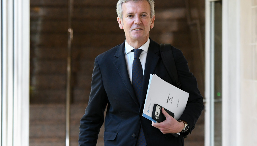 El presidente de la Xunta, Alfonso Rueda, tras la reunión del Consello de la Xunta
