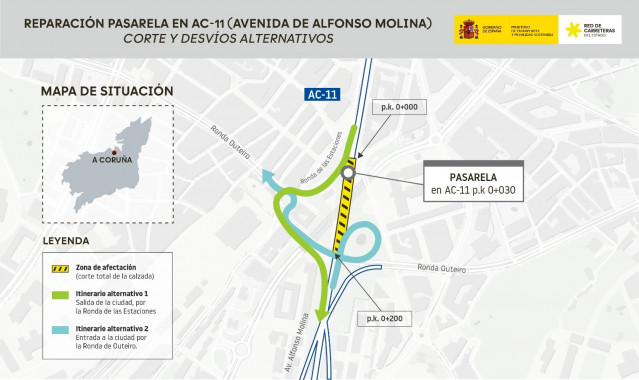 Cortes en la avenida de Alfonso Molina