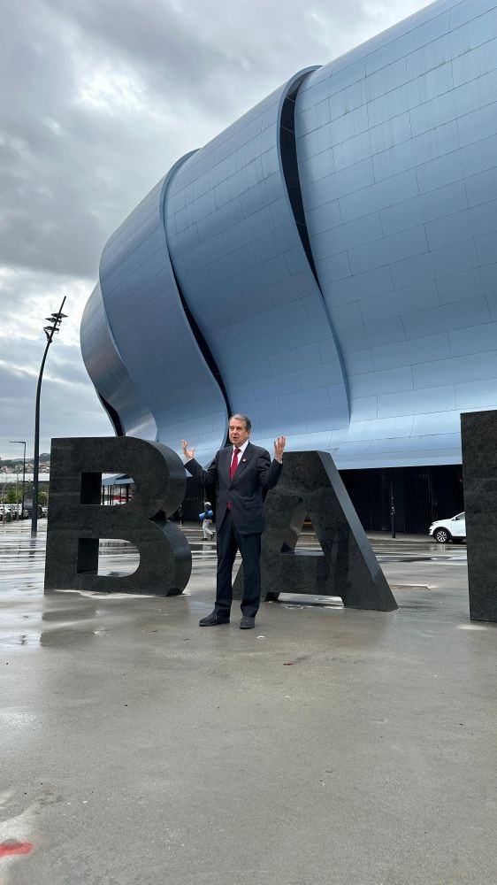 Abel Caballero en el estadio de Balaídos.