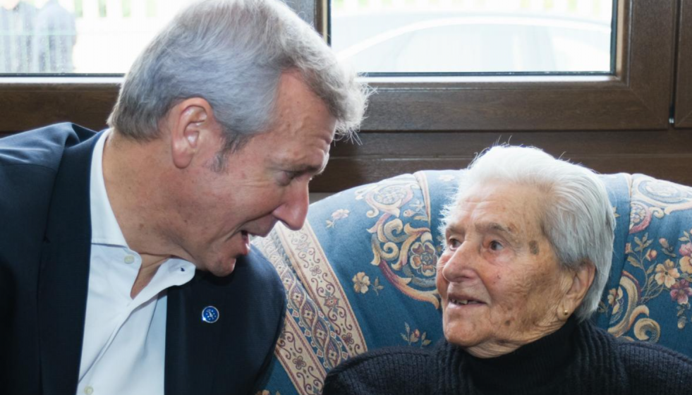 Rueda durante la visita a un asilo en una imagen de archivo