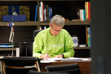 El presidente da Xunta, Alfonso Rueda, prepara su comparencia en el debate anual de política general