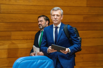El presidente de la Xunta de Galicia, Alfonso Rueda, durante el Debate sobre el Estado de la Autonomía, a 8 de abril de 2026, en Santiago de Compostela, A Coruña, Galicia (España). El Gobierno  gal