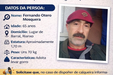 Hombre desaparecido en Rianxo.