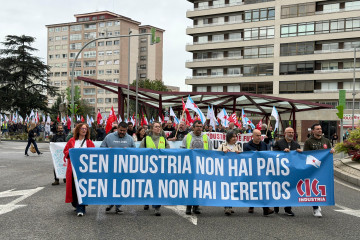 Imagen de la manifestación de esta mañana.