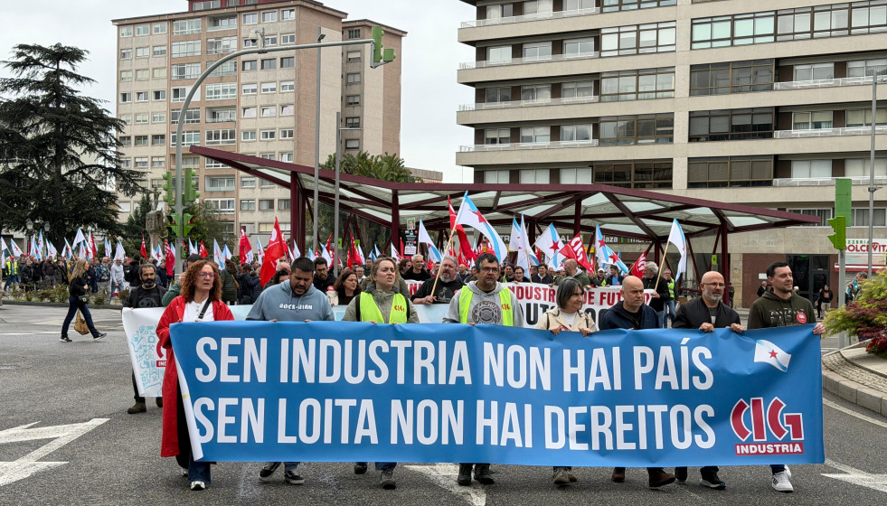 Imagen de la manifestación de esta mañana.
