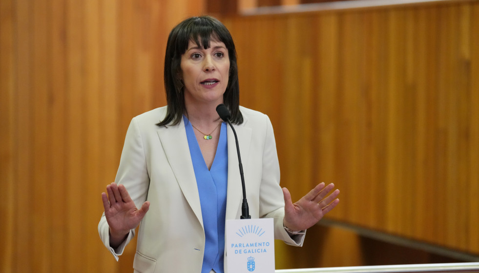 La portavoz del BNG, Ana Pontón, durante el Debate sobre el Estado de la Autonomía, a 8 de abril de 2026, en Santiago de Compostela, A Coruña, Galicia (España). El Gobierno  gallego se enfrenta al