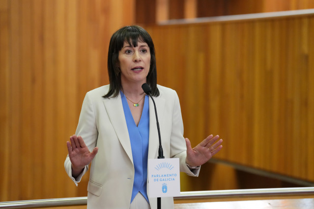 La portavoz del BNG, Ana Pontón, durante el Debate sobre el Estado de la Autonomía, a 8 de abril de 2026, en Santiago de Compostela, A Coruña, Galicia (España). El Gobierno  gallego se enfrenta al Debate sobre el Estado de la Autonomía durante el que Rued