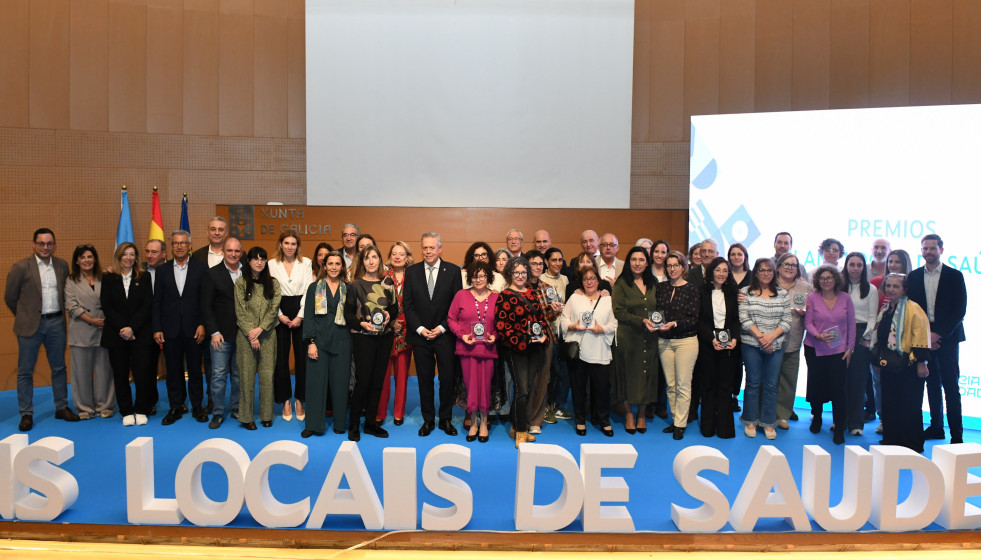 El conselleiro de Sanidade, Antonio Gómez Caamaño, en la IV edición de los premios a los planes locales de salud. Consellería de Sanidade, en Santiago de Compostela.