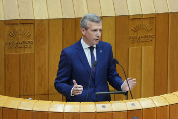 El presidente de la Xunta, Alfonso Rueda, interviene en el Debate Sobre el Estado de la Autonomía. Pazo do Hórreo. Santiago de Compostela.