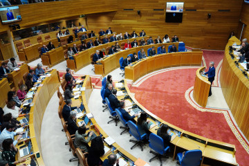El presidente de la Xunta de Galicia, Alfonso Rueda, durante una intervención.