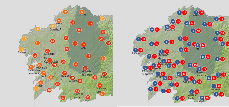 Galicia pasará del verano al invierno en un día: una caída de 15ºC en 24 horas trae nieve este fin de semana