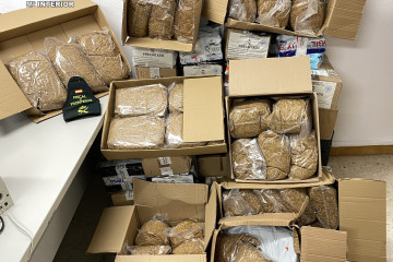 Imagen del tabaco decomisado.