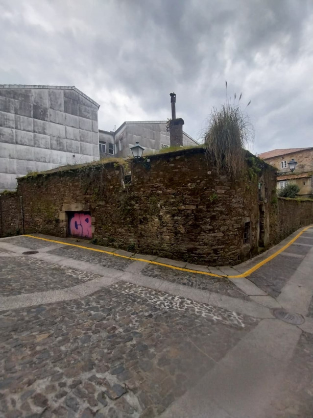 Casa en el número 1 de Caramoniña, en Santiago, incluida en el Rexistro de Soares